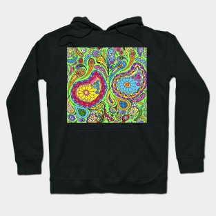 Lime Bright Paisley Hoodie